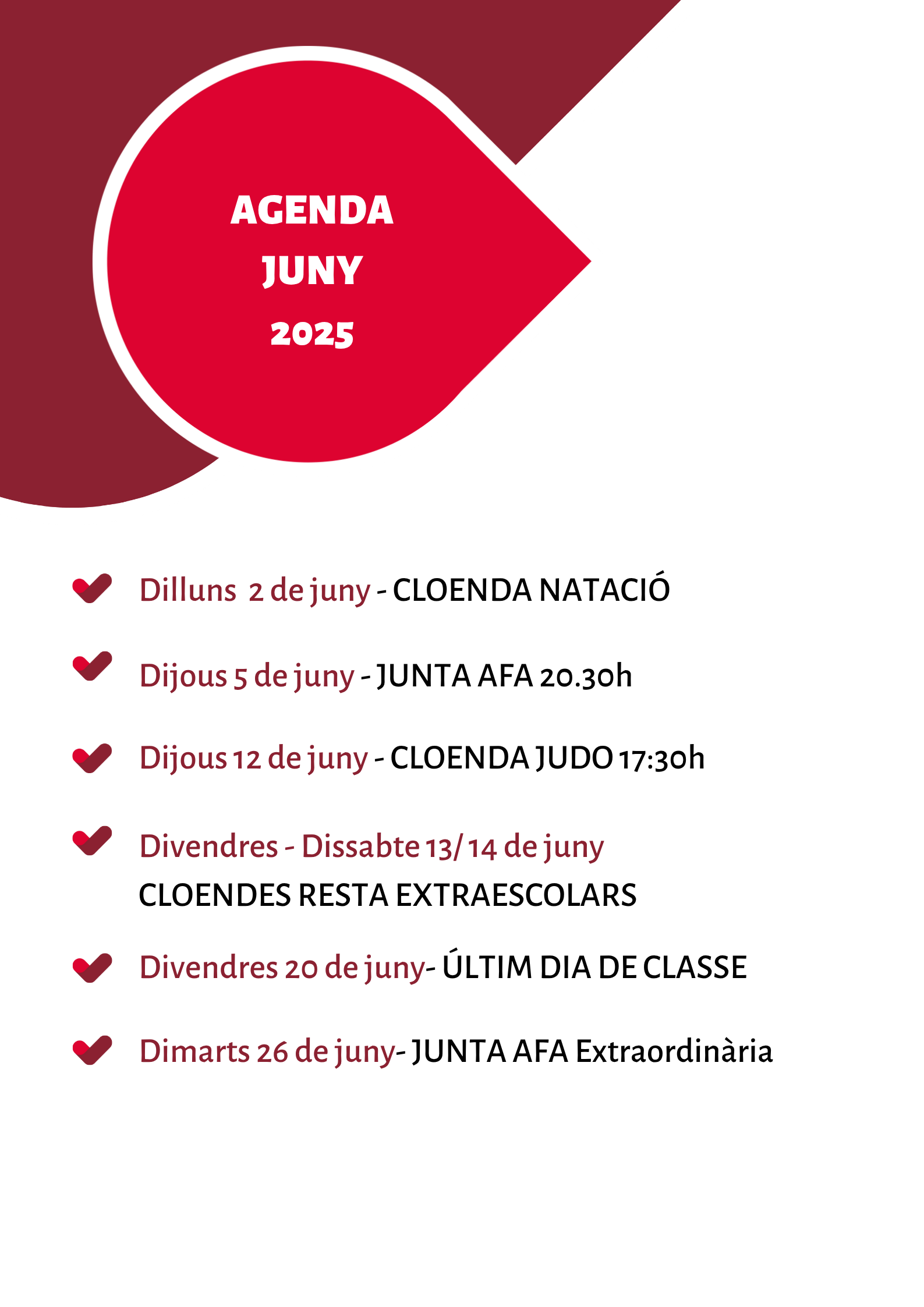 AGENDA JUNY