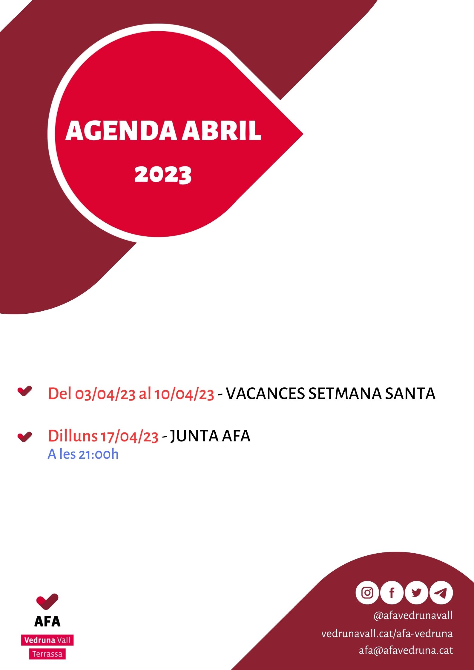 agenda Abril